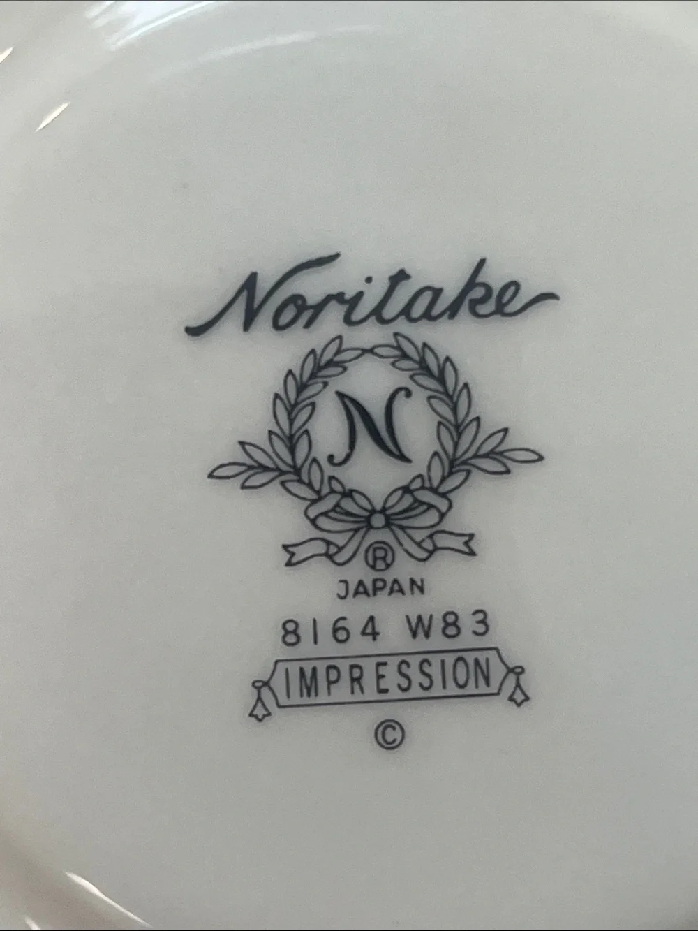 Vintage Noritake “Impression” Cream Porcelain Saucer with Gold Trim - Set of 4